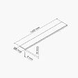 TECNOPROFILS - Appui de fenêtre PVC l. 20 cm x ép. 9 mm - Blanc - 160 cm - vignette