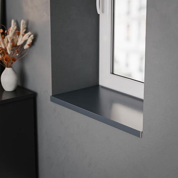 TECNOPROFILS - Appui de fenêtre PVC l. 40 cm x ép. 9 mm - Anthracite - 160 cm - large