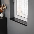 TECNOPROFILS - Appui de fenêtre PVC l. 20 cm x ép. 9 mm - Noir - 140 cm - vignette