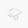 TECNOPROFILS - Appui de fenêtre PVC l. 40 cm x ép. 9 mm - Sable - 80 cm - vignette