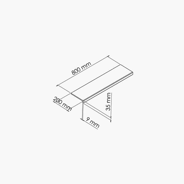 TECNOPROFILS - Appui de fenêtre PVC l. 20 cm x ép. 9 mm - Sable - 80 cm - large