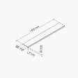 TECNOPROFILS - Appui de fenêtre PVC l. 20 cm x ép. 9 mm - Anthracite - 140 cm - vignette