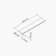 TECNOPROFILS - Appui de fenêtre PVC l. 20 cm x ép. 9 mm - Anthracite - 120 cm - vignette
