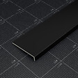 TECNOPROFILS - Appui de fenêtre PVC l. 20 cm x ép. 9 mm - Noir - 120 cm - vignette