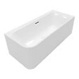 VILLEROY ET BOCH - Baignoire semi-îlot d'angle Loop & Friends version droite avec bonde blanche et trop-plein chromé - vignette