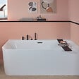 VILLEROY ET BOCH - Baignoire semi-îlot d'angle Loop & Friends version droite avec bonde blanche et trop-plein chromé - vignette