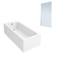 VILLEROY ET BOCH - Baignoire droite Architectura acrylique 170 x 75 cm  + Pare bain gauche AURYS Mist 1 chromé - vignette