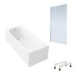 VILLEROY ET BOCH - Baignoire droite avec pieds 170 x 75 cm O.Novo Blanc + Pare Bain gauche AURYS Mist 1 chromé - vignette