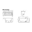 VILLEROY ET BOCH - Baignoire droite avec pieds 170 x 75 cm O.Novo Blanc + Pare Bain gauche AURYS Mist 1 chromé - vignette