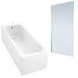DURAVIT - Baignoire droite D-Code 170 x 70 cm + Pare bain droit AURYS Mist 1 chromé - vignette