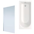 DURAVIT - Baignoire droite D-Neo 170 x70 cm + Pare Bain gauche AURYS Mist 1 chromé - vignette
