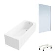 VILLEROY ET BOCH - Baignoire droite avec pieds 170 x 70 cm O.Novo + Pare bain droite AURYS Mist 1 chromé - vignette