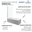 DURAVIT - Baignoire droite No.1 180 x 85 cm + Pare bain droit AURYS Mist 1 chromé - vignette