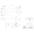 VILLEROY ET BOCH - Baignoire droite Architectura avec pieds acrylique 160 x 70 cm  + Pare bain gauche AURYS Mist 1 chromé - vignette