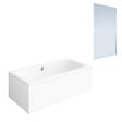 VILLEROY ET BOCH - Baignoire droite Architectura acrylique 180 x 80 cm  + Pare bain droite AURYS Mist 1 chromé - vignette