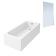VILLEROY ET BOCH - Baignoire droite Architectura acrylique 140 x 70 cm  + Pare bain droite AURYS Mist 1 chromé - vignette