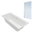 VILLEROY ET BOCH - Baignoire droite Architectura 170 x 70 cm Blanc + Pare Bain gauche AURYS Mist 1 chromé - vignette