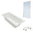 VILLEROY ET BOCH - Baignoire droite Architectura avec pieds 170 x 70 cm Blanc + Pare Bain gauche AURYS Mist 1 chromé - vignette