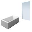 DURAVIT - Baignoire droite Starck 160 x70 cm + Pare bain droit AURYS Mist 1 chromé - vignette