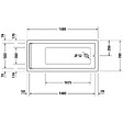 DURAVIT - Baignoire droite Starck 160 x70 cm + Pare bain droit AURYS Mist 1 chromé - vignette