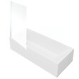 VITRA - Baignoire rectangulaire VitrA Neon 170x75cm + Pare bain gauche AURYS Mist 1 chromé profilé gauche - vignette