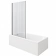 DURAVIT - Baignoire droite D-Code bonde au cente 170 x 70 cm + Pare bain AURYS Raywall chromé version gauche - vignette