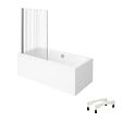 VILLEROY ET BOCH - Baignoire droite Architectura avec pieds acrylique 170 x 80 cm  + Pare bain gauche AURYS Raywall chromé - vignette