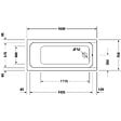 DURAVIT - Baignoire droite D-Code 160 x70 cm  + Pare Bain gauche AURYS Mist 1 chromé - vignette