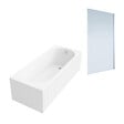 VILLEROY ET BOCH - Baignoire droite O.Novo 170 x 70 cm Blanc + Pare bain droite AURYS Mist 1 chromé - vignette