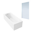 VILLEROY ET BOCH - Baignoire droite O.novo 170 x 75 cm Blanc + Pare Bain gauche AURYS Mist 1 chromé - vignette