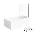 VILLEROY ET BOCH - Baignoire droite avec pieds 160 x 70 cm O.Novo Blanc + Pare bain droite AURYS Raywall chromé - vignette