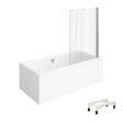 VILLEROY ET BOCH - Baignoire droite Architectura avec pieds acrylique 180 x 80 cm  + Pare bain droite AURYS Raywall chromé - vignette