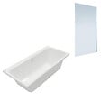 VILLEROY ET BOCH - Baignoire droite Architectura 150 x 70 cm Blanc + Pare bain droite AURYS Mist 1 chromé - vignette