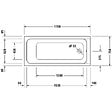 DURAVIT - Baignoire droite D-Code 170 x75 cm + Pare bain droit AURYS Mist 1 chromé version droite - vignette