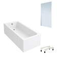 VILLEROY ET BOCH - Baignoire droite Architectura avec pieds acrylique 140 x 70 cm  + Pare bain gauche AURYS Mist 1 chromé - vignette