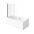 VILLEROY ET BOCH - Baignoire droite Architectura acrylique 180 x 80 cm  + Pare bain gauche AURYS Raywall chromé - vignette