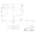 VILLEROY ET BOCH - Baignoire droite Architectura acrylique 180 x 80 cm  + Pare bain gauche AURYS Raywall chromé - vignette