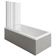 DURAVIT - Baignoire droite Strack 170 x75 cm + Pare bain gauche AURYS Raywall chromé - vignette
