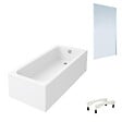 VILLEROY ET BOCH - Baignoire droite Architectura avec pieds acrylique 170 x 75 cm  + Pare bain droite AURYS Mist 1 chromé - vignette
