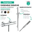 HANSGROHE - Pack mitigeur douche thermostatique Ecostat Comfort + Barre Unica S Puro + flexible + Pommeau Pulsify E chromé - vignette