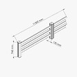 MON MARCHE DECO - Kit Clôture PRO PVC Blanc H. 72 cm x L. 11.30 m - 3 Lisses - vignette