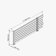 MON MARCHE DECO - Kit Clôture SLIM PVC Blanc H. 90 cm x L. 11.10 m - 7 Lisses claire-voie - vignette