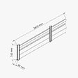 MON MARCHE DECO - Kit Clôture SLIM PVC Blanc H. 72 cm x L. 5.60 m - 1 lisse + 2 soubassements - vignette
