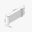 MON MARCHE DECO - Kit Clôture PRO PVC Blanc H. 90 cm x L. 5.70 m - 7 Lisses claire-voie - vignette