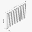 MON MARCHE DECO - Kit Clôture SLIM PVC Blanc H. 180 cm x L. 5.60 m - 15 Lisses claire-voie - vignette