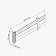 MON MARCHE DECO - Kit Clôture PRO PVC Blanc H. 72 cm x L. 5.70 m - 1 Lisse + 2 Soubassements - vignette