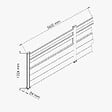 MON MARCHE DECO - Kit Clôture SLIM PVC Blanc H. 120 cm x L. 5.60 m - 2 Lisses + 3 Soubassements - vignette
