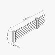 MON MARCHE DECO - Kit Clôture PRO PVC Blanc H. 72 cm x L. 11.30 m - 5 Lisses claire-voie - vignette