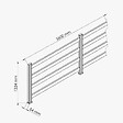 MON MARCHE DECO - Kit Clôture SLIM PVC Blanc H. 120 cm x L. 5.60 m - 4 Lisses - vignette