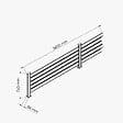 MON MARCHE DECO - Kit Clôture SLIM PVC Blanc H. 72 cm x L. 5.60 m - 5 Lisses claire-voie - vignette